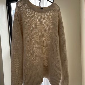 Oversized knit cream sweater